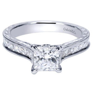 Gabriel 14 Karat Victorian Engagement Ring ER8819W44JJ