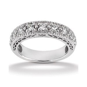 Diamond Antique Band 18 Karat Taryn Collection TQD B-0541