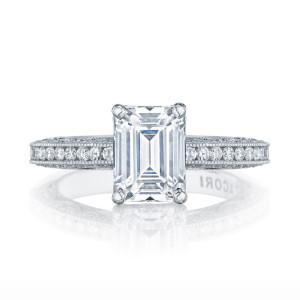 HT2553EC85X65 Platinum Tacori Classic Crescent Engagement Ring
