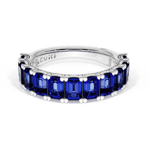 Tacori 42065BS12 Platinum Founders Collection Sapphire Wedding Ring