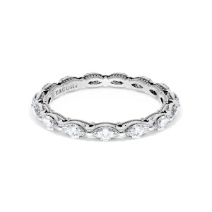 Tacori 42225BET Platinum Sculpted Crescent Diamond Wedding Ring