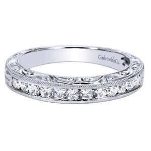 Gabriel 14 Karat Victorian Wedding Band WB4178W44JJ