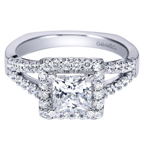Gabriel 14 Karat Contemporary Engagement Ring ER4113W44JJ