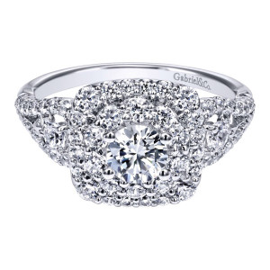 Gabriel 14 Karat Contemporary Engagement Ring ER911779R0W44JJ
