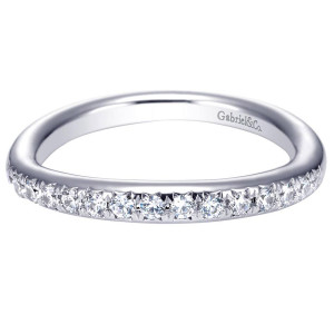 Gabriel 14 Karat Contemporary Wedding Band WB4214W44JJ