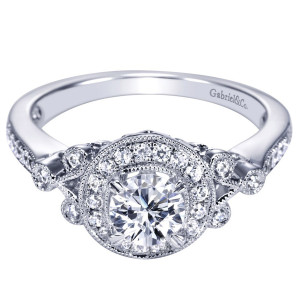 Gabriel 14 Karat Victorian Engagement Ring ER94156W44JJ