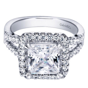 Gabriel 14 Karat Contemporary Engagement Ring ER4107W44JJ