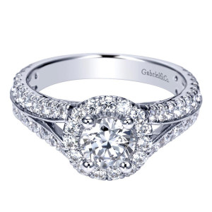 Gabriel 14 Karat Contemporary Engagement Ring ER98524W44JJ