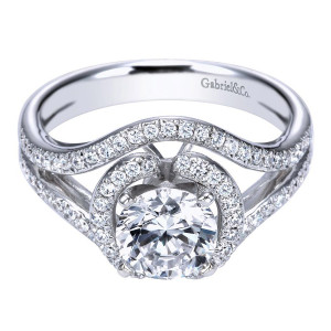 Gabriel 14 Karat Contemporary Engagement Ring ER5348W44JJ