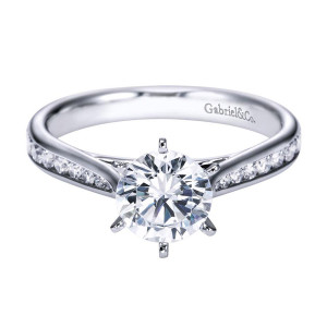 Gabriel 14 Karat Contemporary Engagement Ring ER7229W44JJ