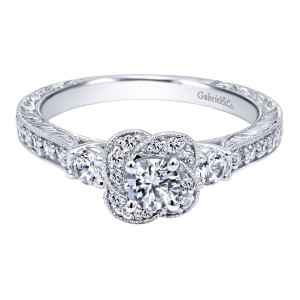 Gabriel 14 Karat Victorian Engagement Ring ER910166W44JJ