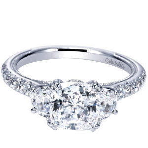 Gabriel 14 Karat Contemporary Engagement Ring ER9186W44JJ