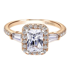 Gabriel 14 Karat Contemporary Engagement Ring ER8354K44JJ