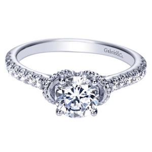 Gabriel 14 Karat Contemporary Engagement Ring ER8611W44JJ
