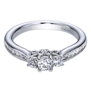 Gabriel 14 Karat Contemporary Engagement Ring ER95956W44JJ
