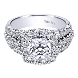 Gabriel 14 Karat Contemporary Engagement Ring ER8906W44JJ
