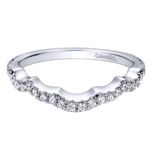 Gabriel 14 Karat Contemporary Wedding Band WB9444W44JJ