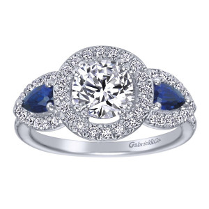 Gabriel 14 Karat Contemporary Engagement Ring ER5351W45SA