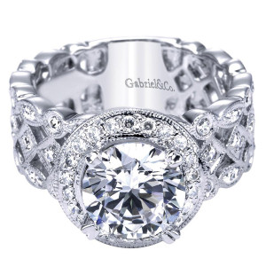 Gabriel 14 Karat Victorian Engagement Ring ER4161W44JJ