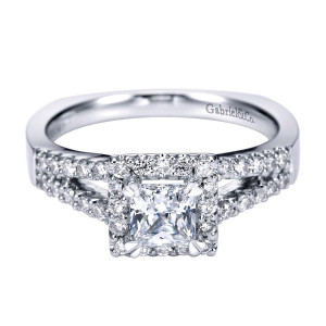 Gabriel 14 Karat Contemporary Engagement Ring ER6561W44JJ
