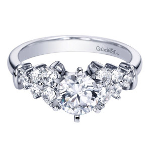 Gabriel 14 Karat Contemporary Engagement Ring ER2751W44JJ