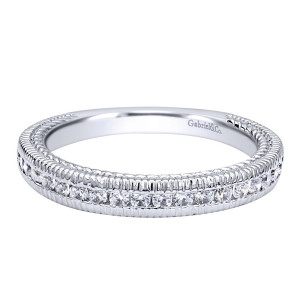 Gabriel 14 Karat Contemporary Wedding Band WB10281W44JJ