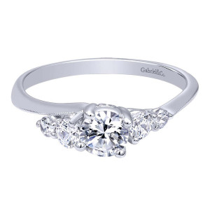 Gabriel 14 Karat Victorian Engagement Ring ER910065W44JJ