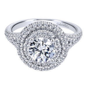 Gabriel 14 Karat Contemporary Engagement Ring ER10110W44JJ