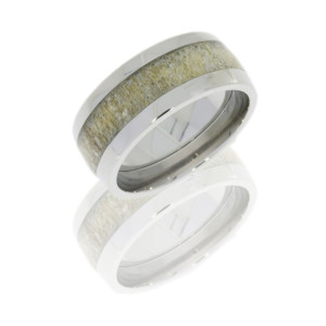 Lashbrook 10HR(1)5G-AI-DEER POLISH Titanium Wedding Ring or Band