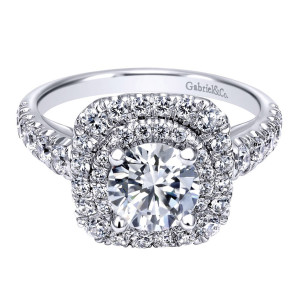 Gabriel 14 Karat Contemporary Engagement Ring ER10755W44JJ