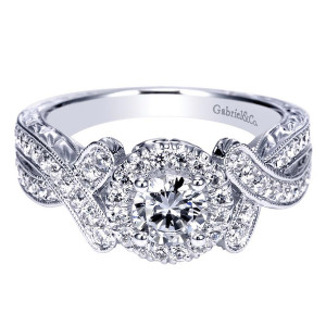 Gabriel 14 Karat Victorian Engagement Ring ER98619W44JJ