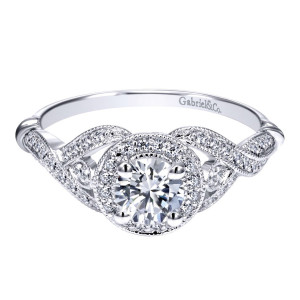 Gabriel 14 Karat Victorian Engagement Ring ER911884R2W44JJ
