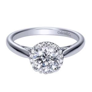 Gabriel 14 Karat Contemporary Engagement Ring ER7824W44JJ