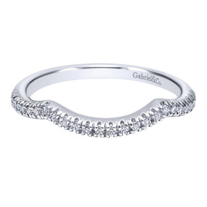 Gabriel 14 Karat Contemporary Wedding Band WB10492W44JJ