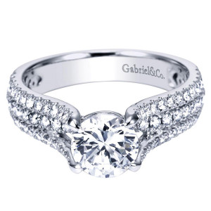 Gabriel 14 Karat Contemporary Engagement Ring ER7787W44JJ
