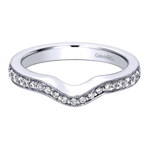 Gabriel 14 Karat Contemporary Wedding Band WB9304W44JJ
