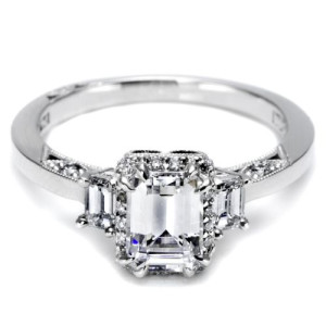 Tacori Dantela Platinum Engagement Ring 2621ECSM