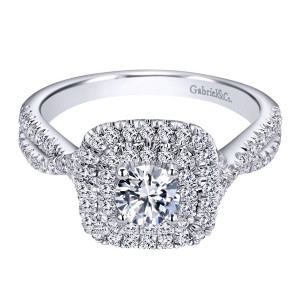 Gabriel 14 Karat Contemporary Engagement Ring ER910139W44JJ