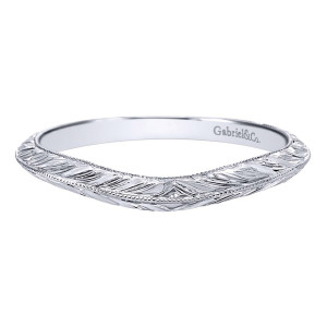 Gabriel 14 Karat Contemporary Wedding Band WB10096W4JJJ