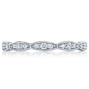 46-2ET Platinum Tacori Sculpted Crescent Diamond Wedding Ring