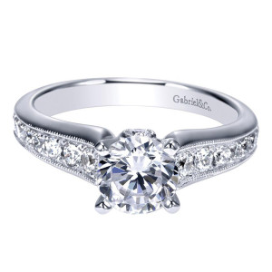 Gabriel 14 Karat Victorian Engagement Ring ER9032W44JJ