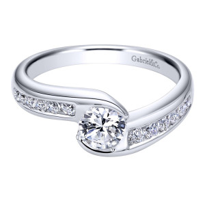 Gabriel 14 Karat Contemporary Engagement Ring ER10463W44JJ