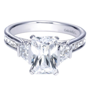 Gabriel 14 Karat Contemporary Engagement Ring ER9046W44JJ