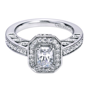 Gabriel 14 Karat Victorian Engagement Ring ER5858W44JJ