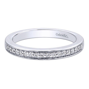 Gabriel 14 Karat Contemporary Wedding Band WB9636W44JJ