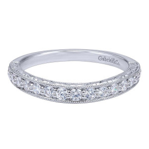 Gabriel 14 Karat Victorian Wedding Band WB10923W44JJ