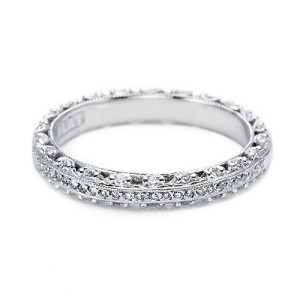 Tacori Platinum Crescent Silhouette Wedding Band HT2370P12