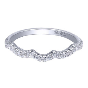 Gabriel 14 Karat Contemporary Wedding Band WB10299W44JJ