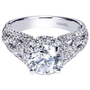 Gabriel 14 Karat Contemporary Engagement Ring ER8935W44JJ