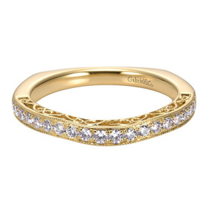 Gabriel 14 Karat Contemporary Wedding Band WB6101Y44JJ